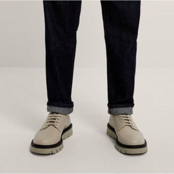 New With Tags Zara Man Lug Soles Shoes. Beige. Size: 10 main image 6